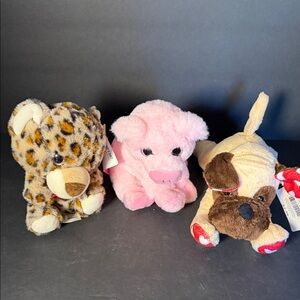 Charming Plush Toy Trio for Small Pets